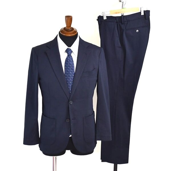 マッキントッシュフィロソフィー TROTTER 2つボタン シングル スーツ A 5 M 濃紺 袖口4つ釦 ノータック H 1 E 55-755-29 TK 044 メンズビジネス 202511