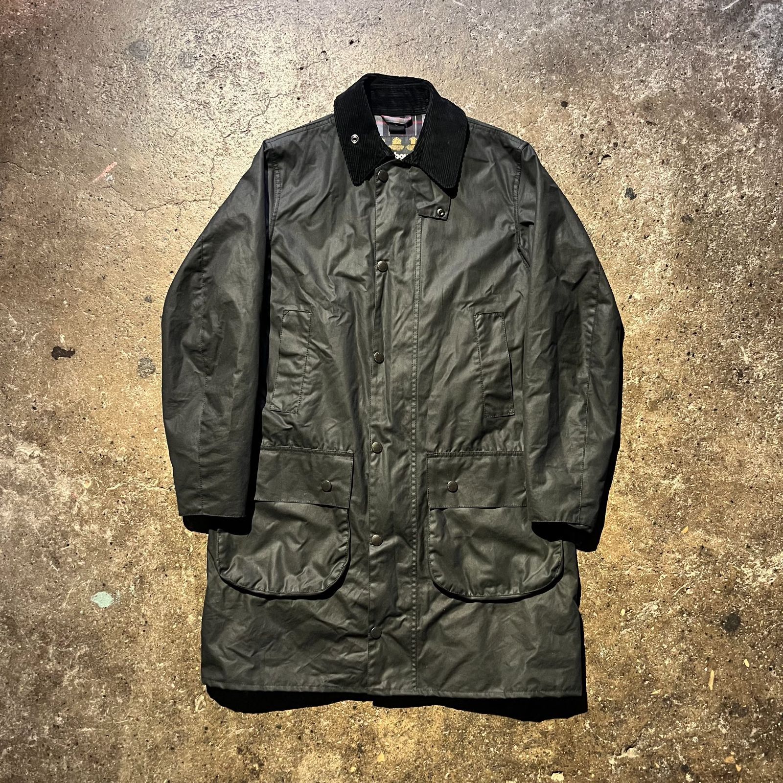 Barbour SL BORDER 38 バブアー ボーダー スリムフィット ワックスドコットン オイルド コート