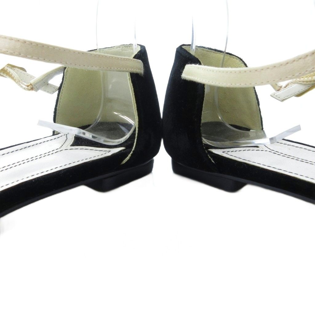 シャネル CHANEL リボン サンダル ミュール アンクルストラップ バイ