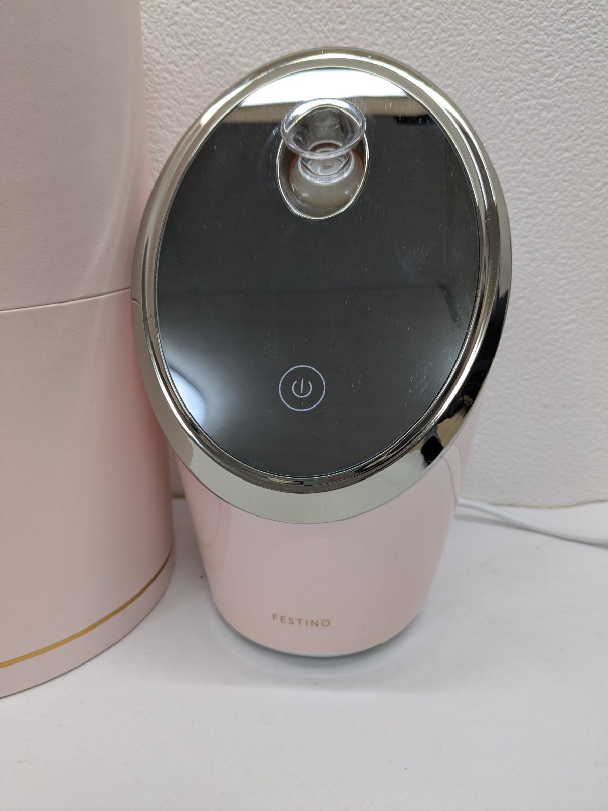 FESTINO フェイシャル モイスト ナノスチーマー ピンク SMHB-015