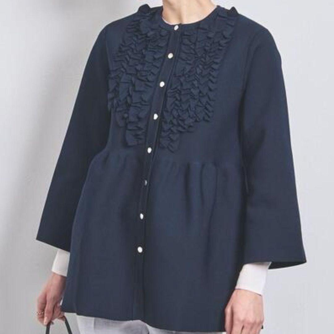 UNITED ARROWS ユナイテッドアローズ ミニフリルニットカーディガン