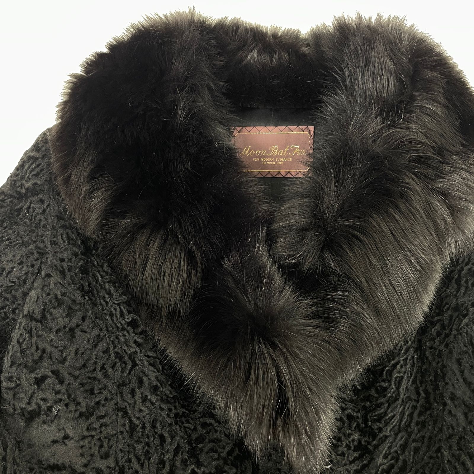 MOON BAT FUR ムーンバット ロングファーコート サイズ11 ブラック 