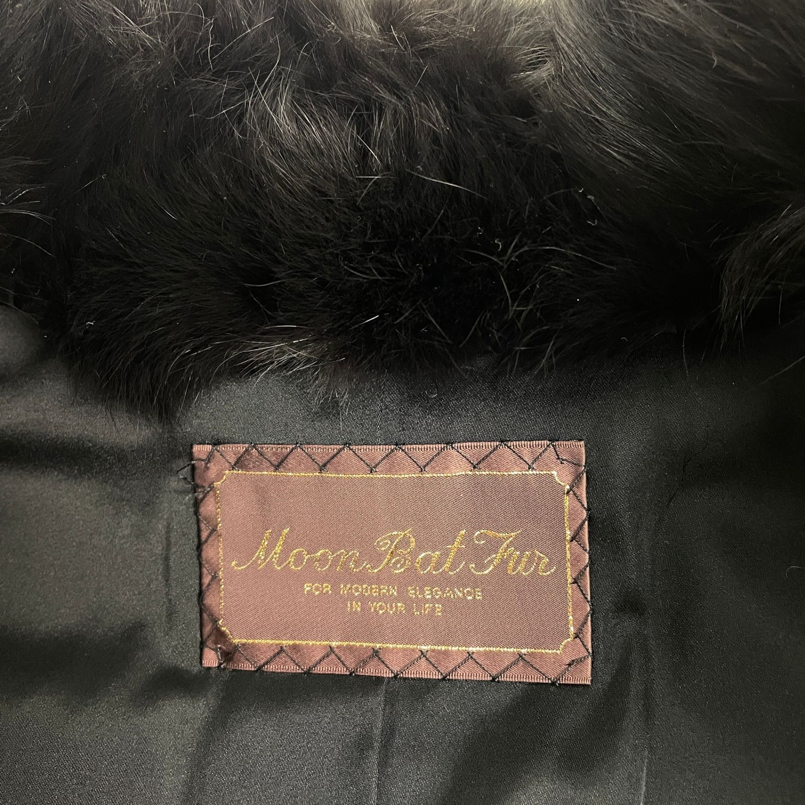MOONBAT FUR ダークブラウン ノーカラー ミンクファージャケット MOONBAT FUR ダークブラウン ノーカラー ミンクファージャケット 美品