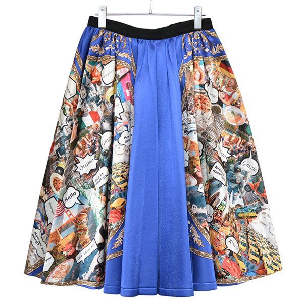 tricot COMME des GARCONS トリココムデギャルソン 2015 AW スカーフ柄ボリュームスカート TP-S 201