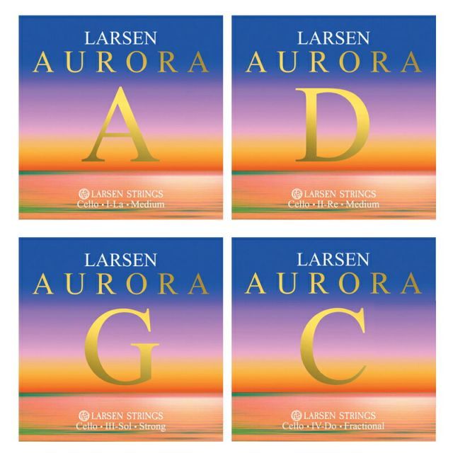 Larsen ラーセン AURORA チェロ弦セット オーロラ A D G C Cello set 4 Medium