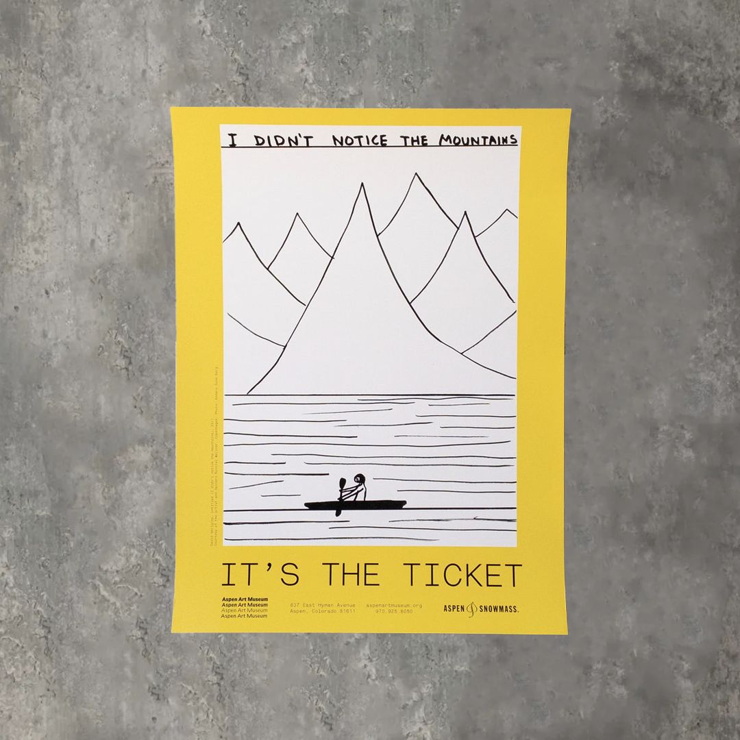 David Shrigley × Aspen Art Museum ポスター IT’S THE TICKET 現代アート