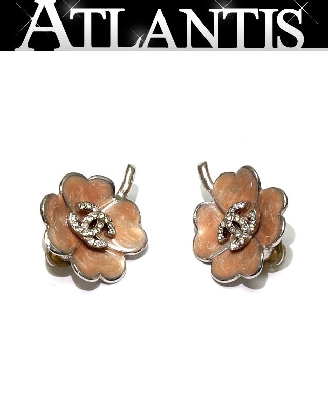 シャネル CHANEL きらきらココマーク クローバー イヤリング シルバー 04P 72864