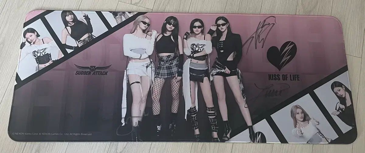 サドンアタック KISS OF LIFE キスオブライフ KIOF サイン入り マウスパッド