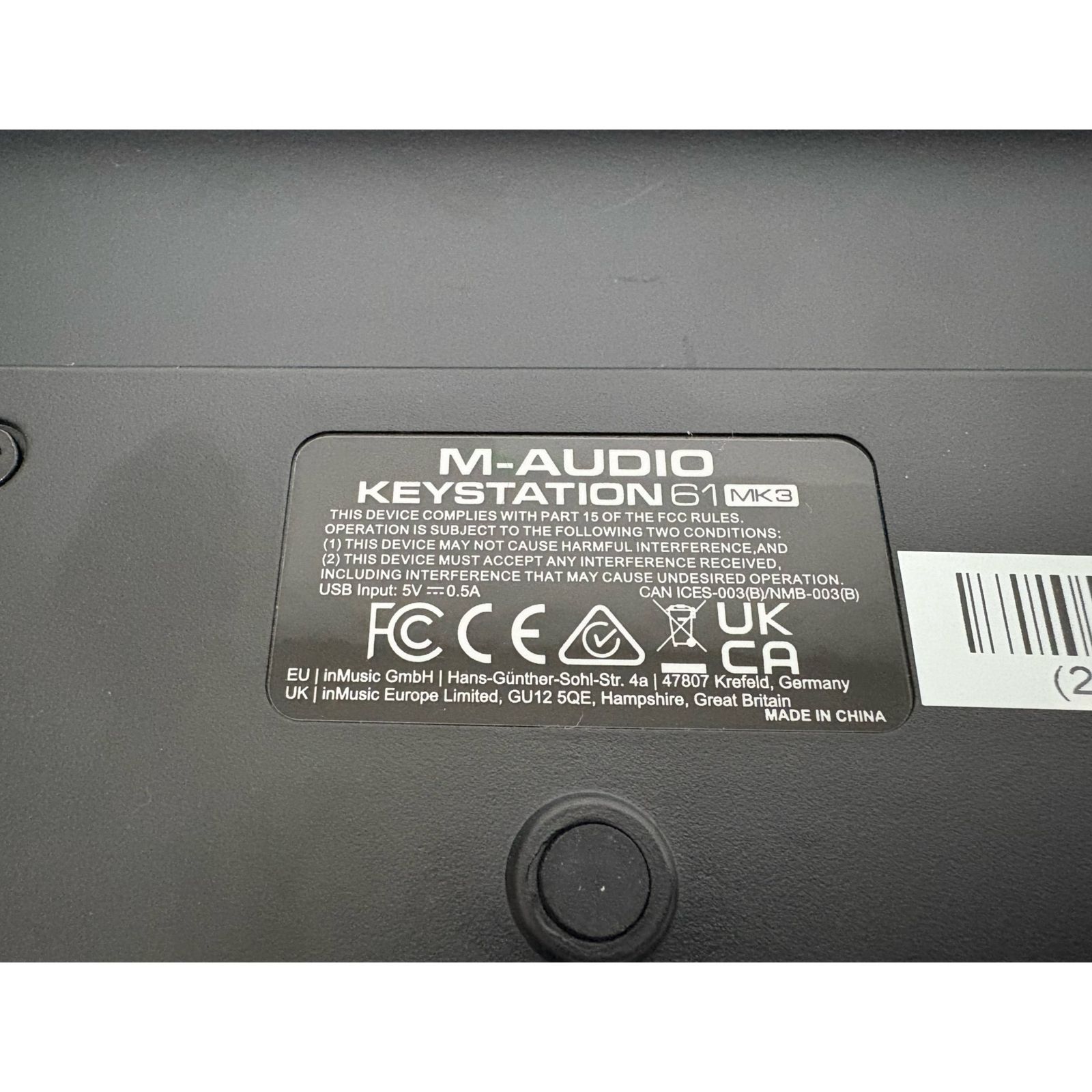  エムオーディオ M Audio USB MIDIキーボード Keystation 61 III 61鍵 2600 3045 その他 シンセサイザー