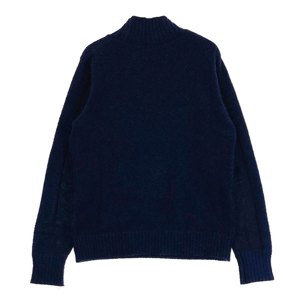 サイズ：M AND PER SE アンパスィ 袖切替 ニットセーター ネイビー系
