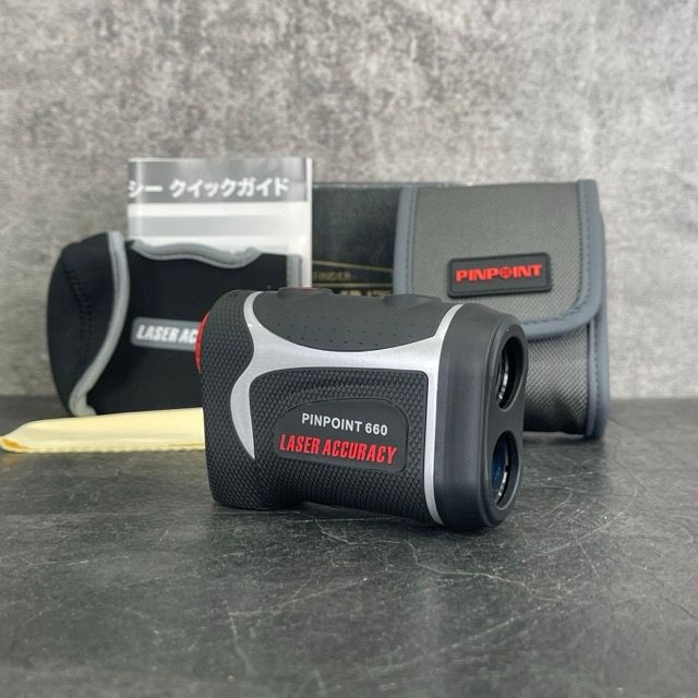 ゴルフ距離計 レーザーアキュラシー LASER 660 距離計測器 スコープ ケース付き 黒 515158