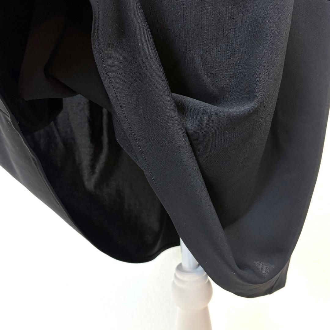 YOKOCHAN ノースリーブワンピース プルオーバー 胸元リボン ブラック 