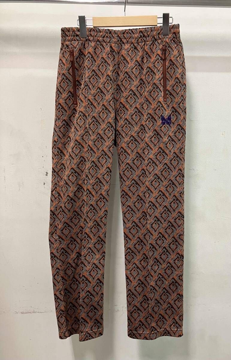 ネペンテス NEEDLES ニードルス Track Pant Poly Jq OT 225 総柄 綿パン サイズS