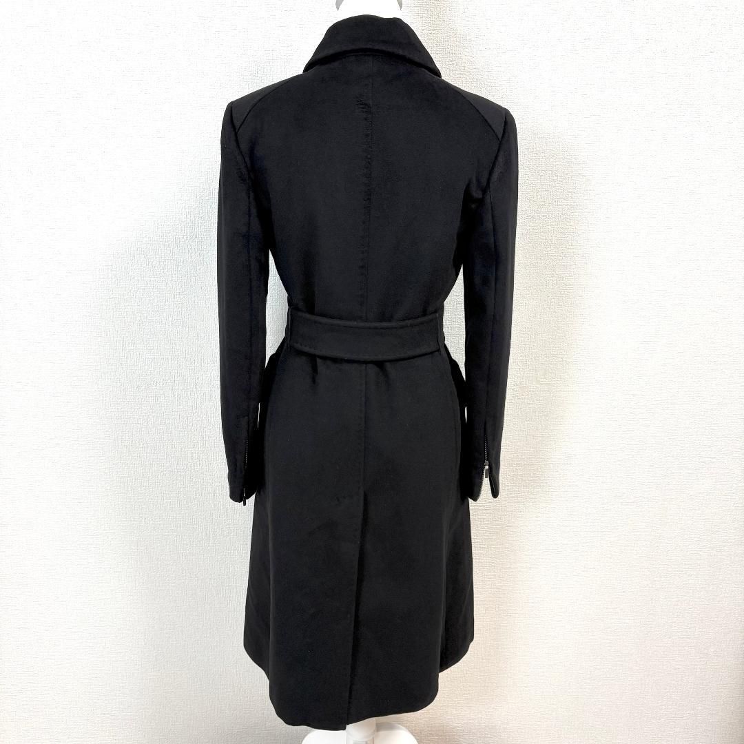 美品】 SPORTMAX カシミヤ混 ロングコート ベルト 40 黒 無地 - メルカリ