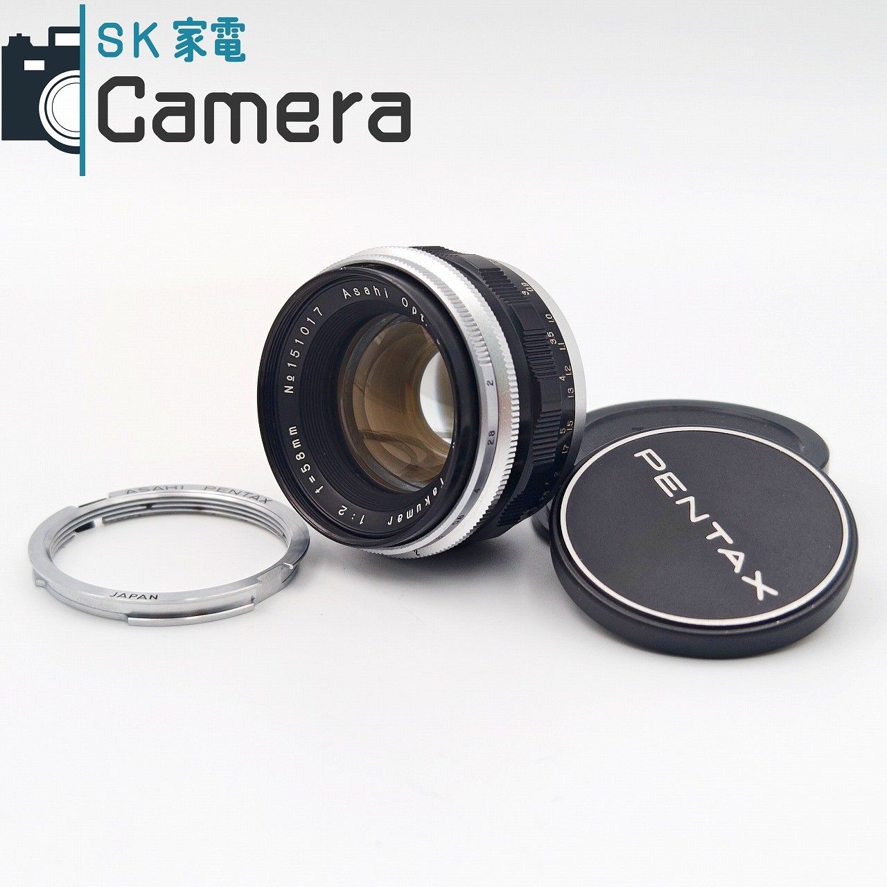 Asahi Takumar 58ｍｍ F 2 M 42 清掃済 Kマウントアダプター付 アサヒ ペンタックス タクマ―