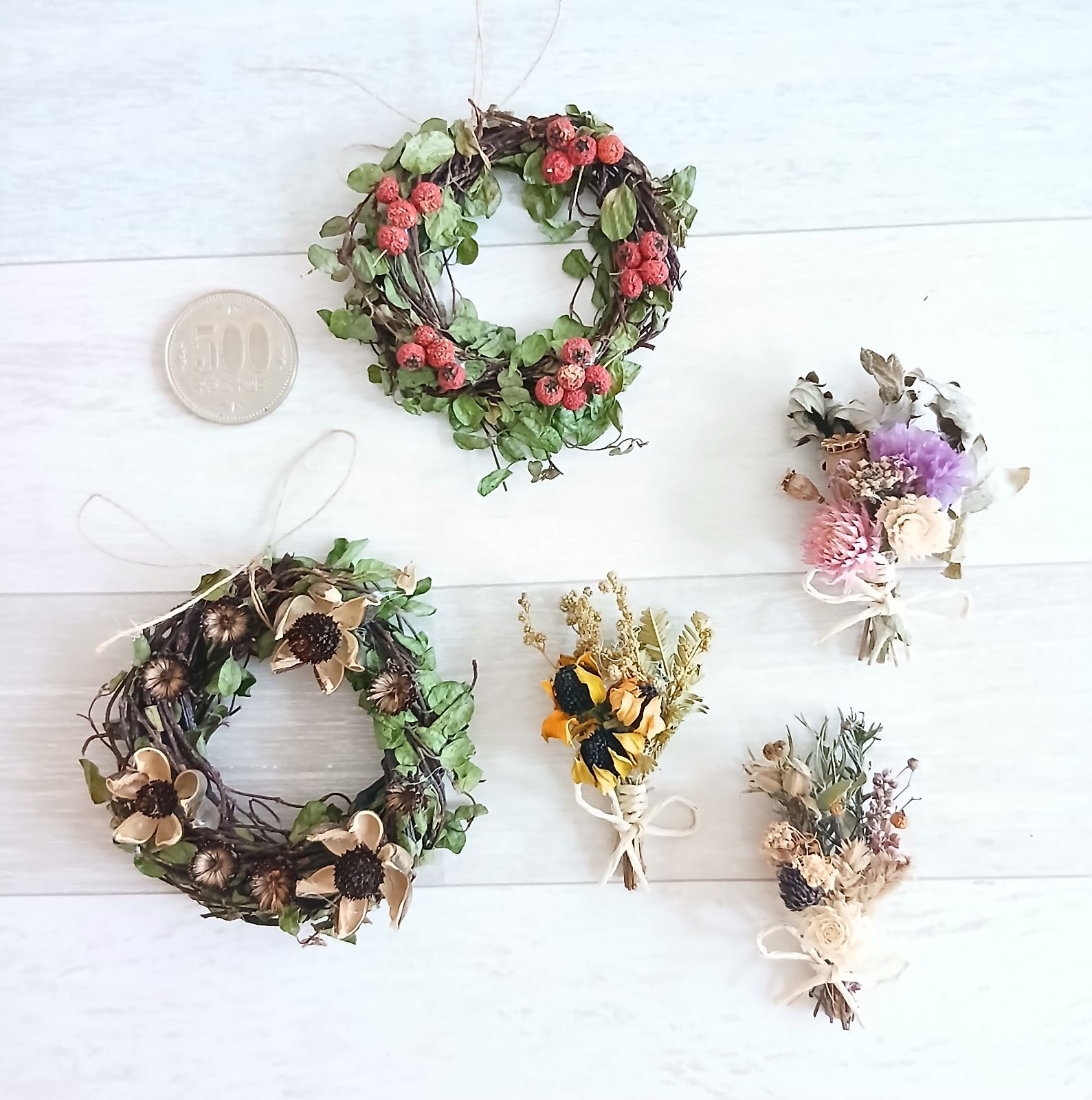⚠️確認用 ⚠️ドライフラワーリース&ミニスワッグ セット ドライフラワー*°♡Antique Flowerミニスワッグ＆リースセット ドライ