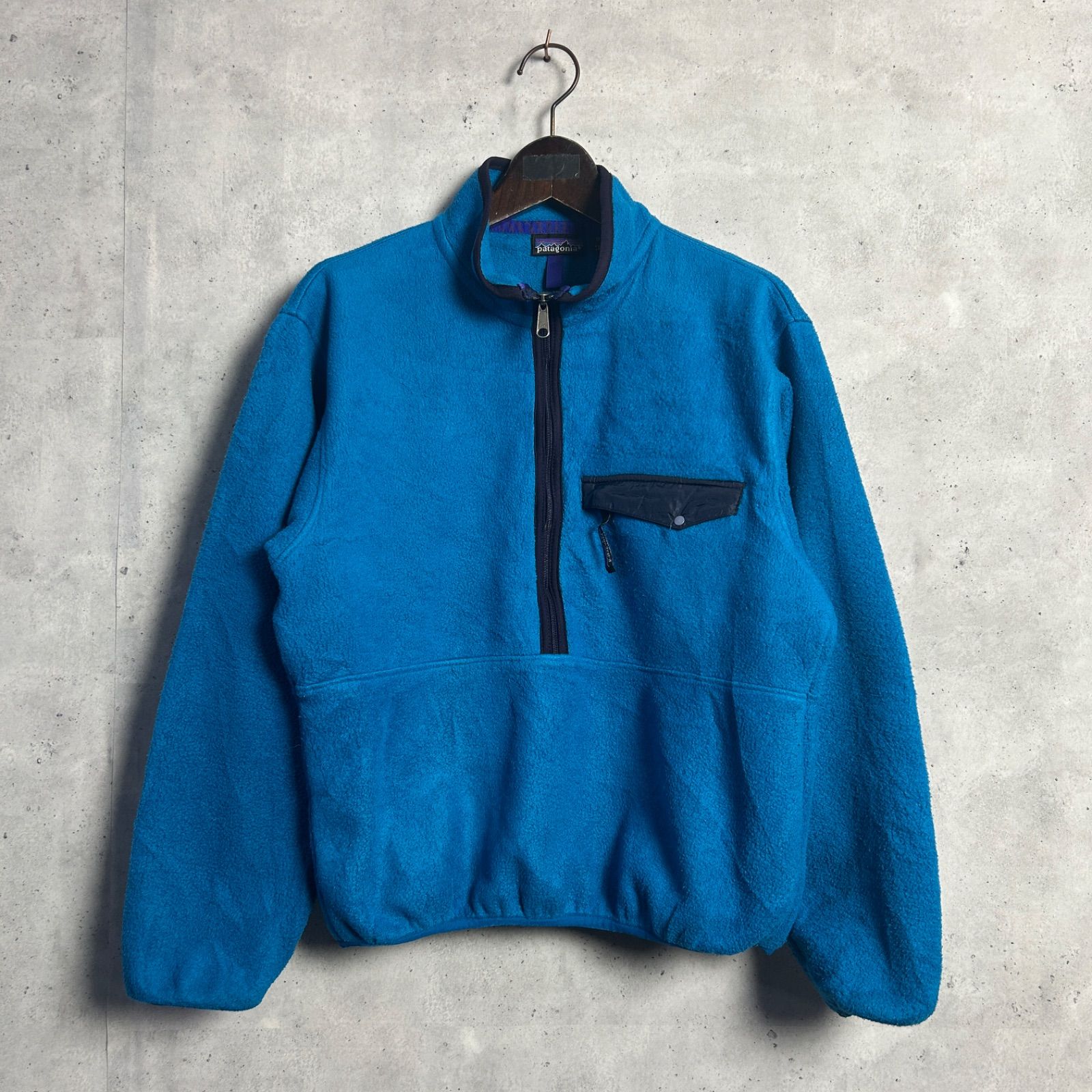 90s☆patagonia☆シンチラハーフジップフリース☆メキシコ製☆青☆XL Patagonia シンチラ SYNCHILLA ハーフジップ フリース XL