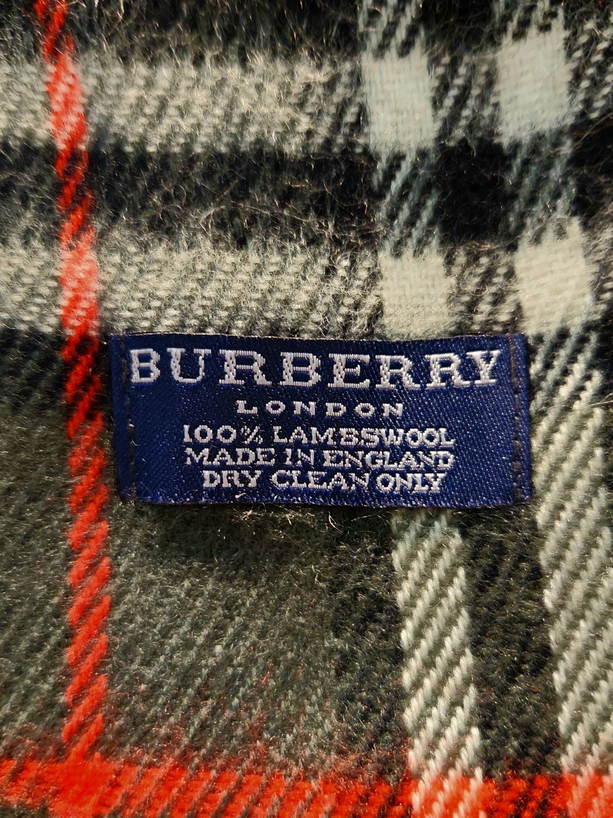 ㊶ BURBERRY LONDON ラムウールチェックマフラー バーバリー ノバ