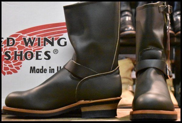 9 D DEAD PT 99刺繍 レッドウィング 8273 エンジニア 緑 カンガタン グリーン スチールトゥ ブーツ redwing FD 183