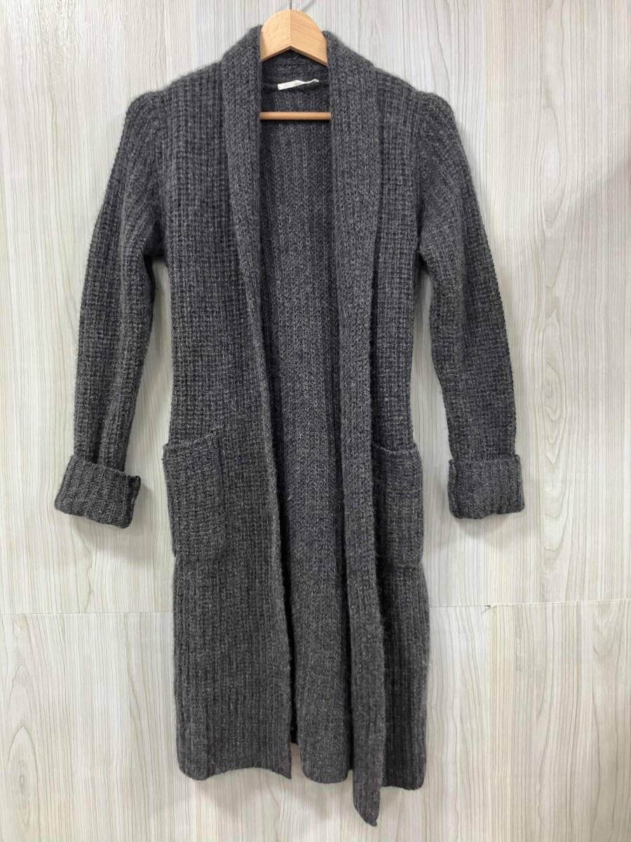 n100/エヌワンハンドレッド/カシミヤロングカーディガン/グレー/n-9217