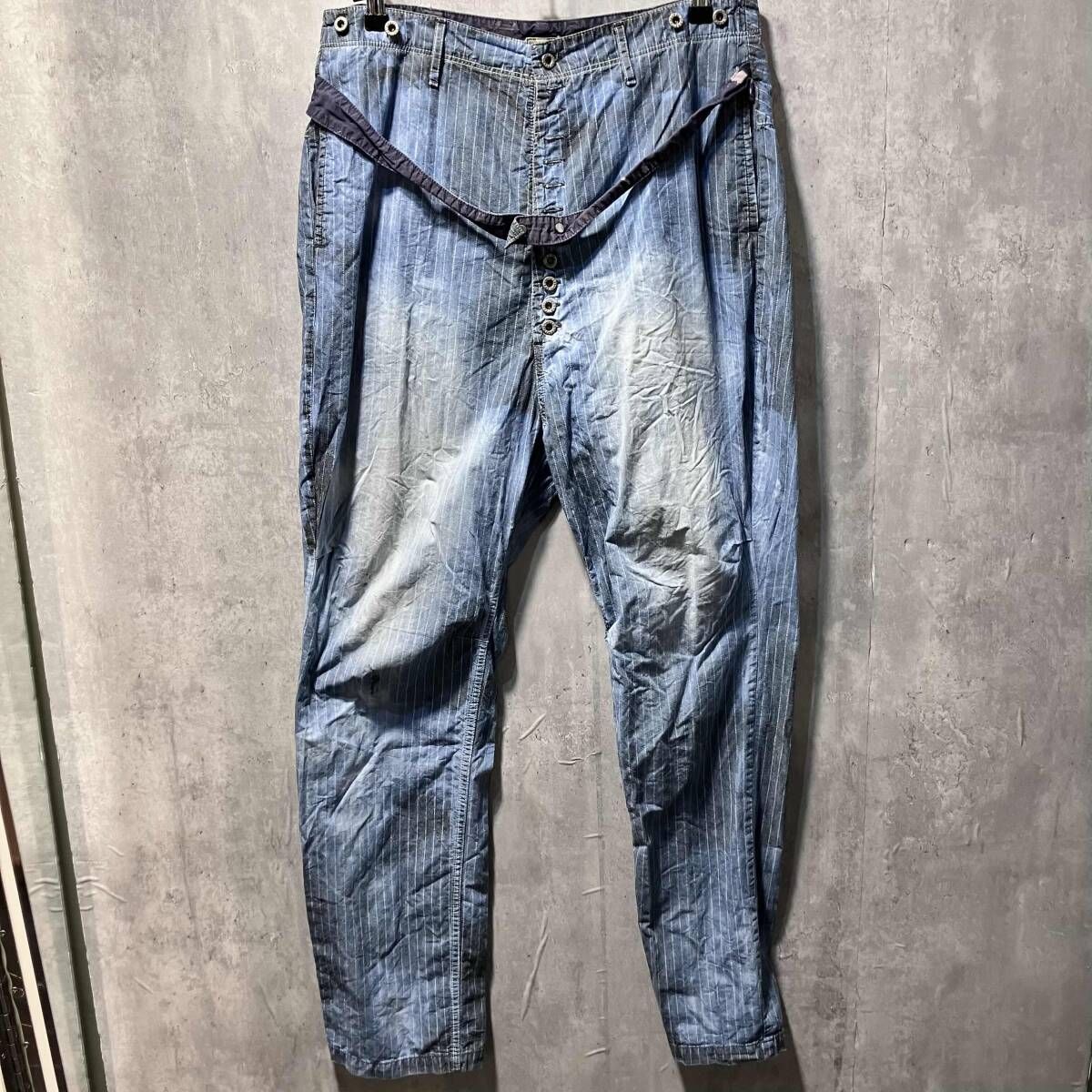 KAPITAL 製品加工多ボタンパンツ サイズXL ブルー系 キャピタル