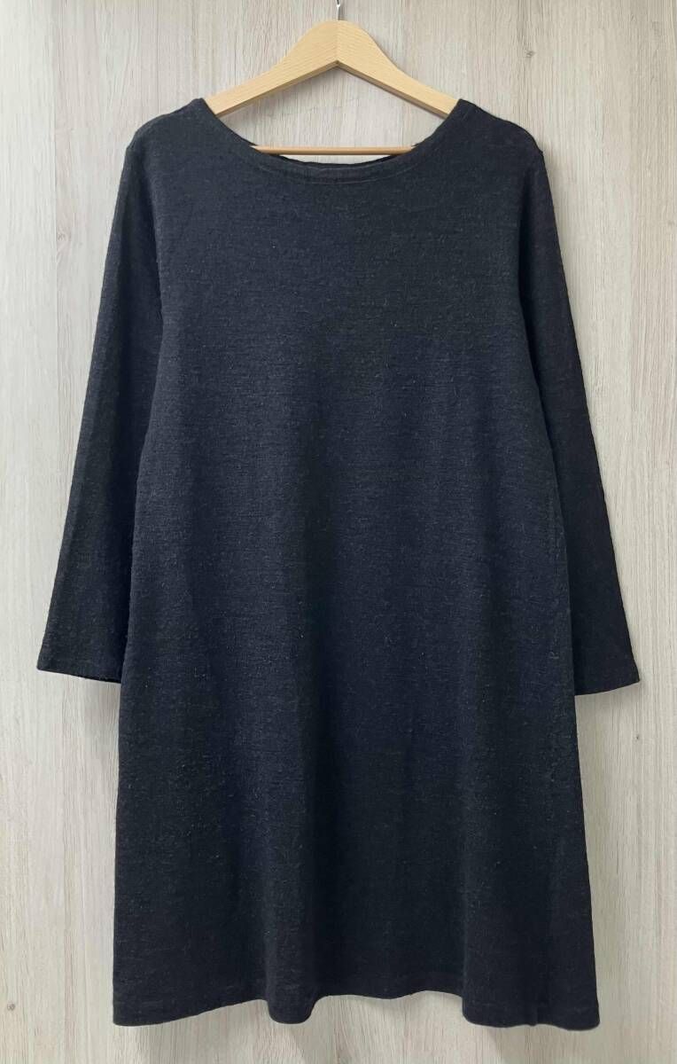 45 R フォーティファイブアール 7-11-5009 ウール 長袖ワンピース サイズ0 ブラック