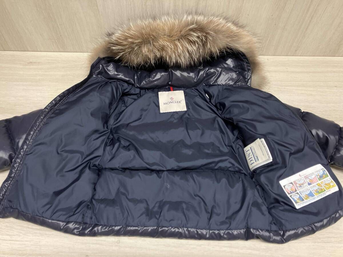MONCLER モンクレール ダウンジャケット 100cm ネイビー - メルカリ