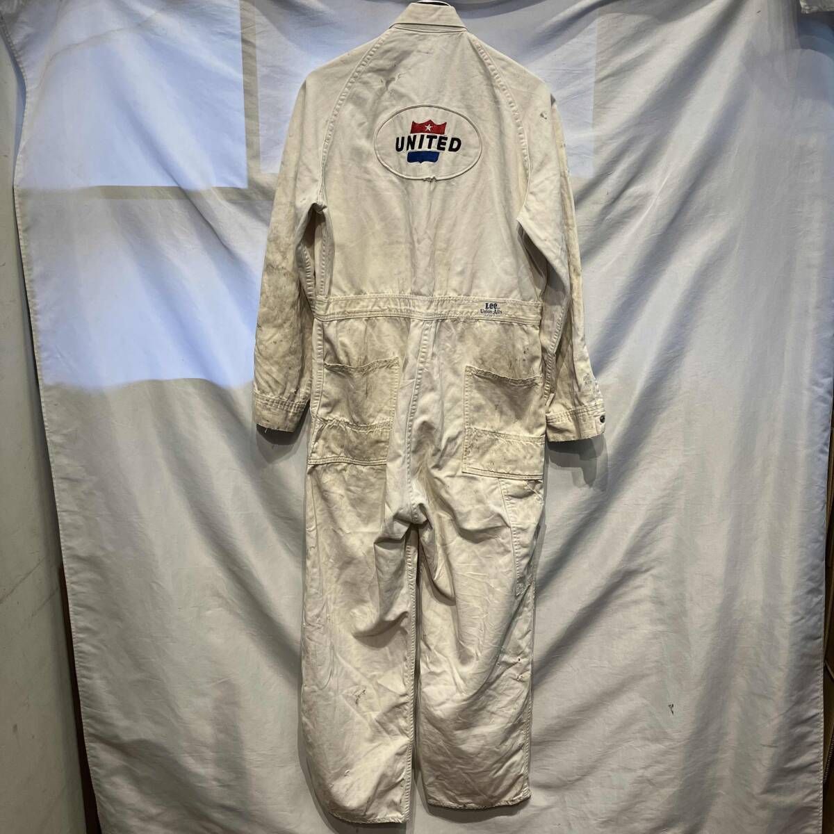 60 s Lee リー UNION ON ALLS オーバーオール オールインワン ホワイト size 38