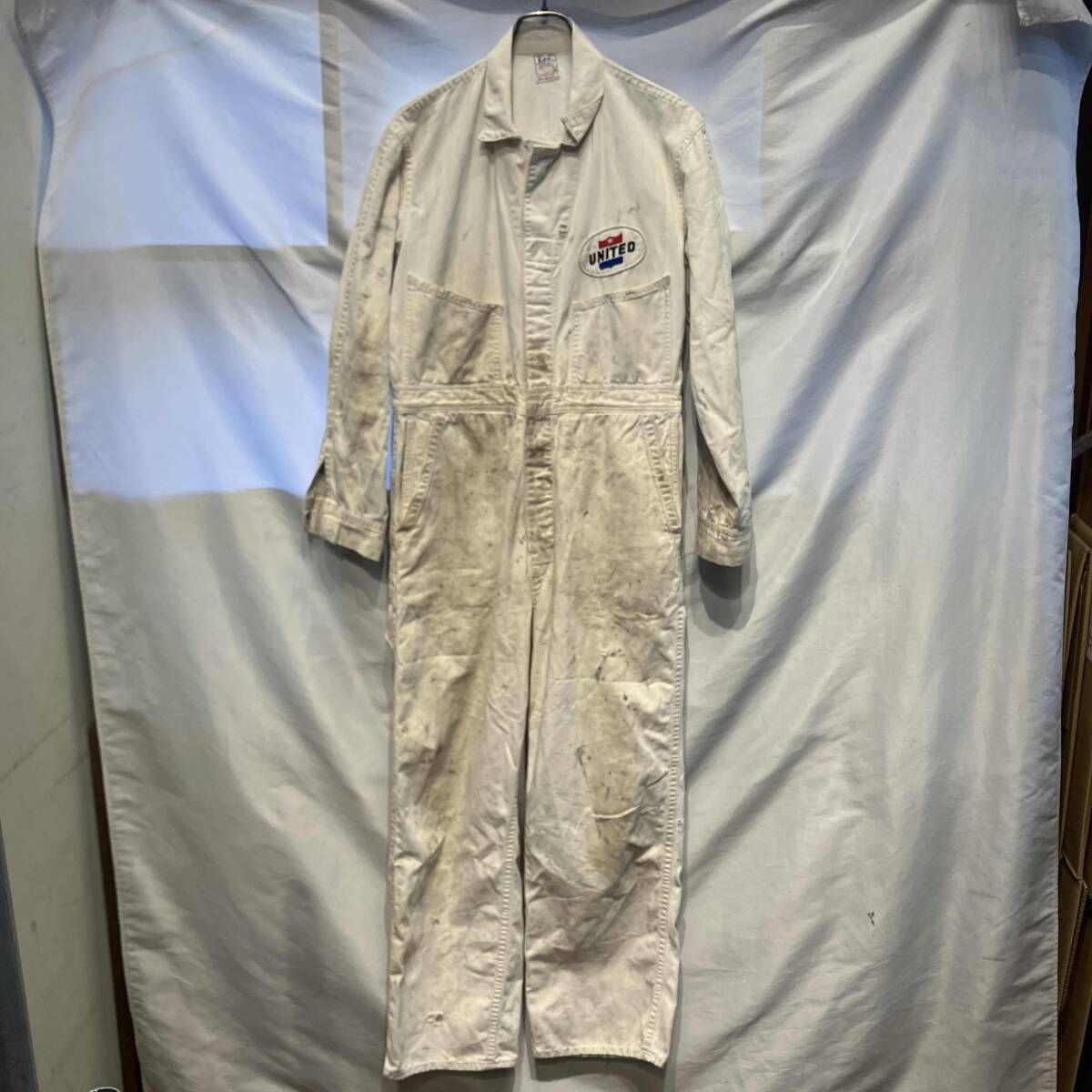 60 s Lee リー UNION ON ALLS オーバーオール オールインワン ホワイト size 38