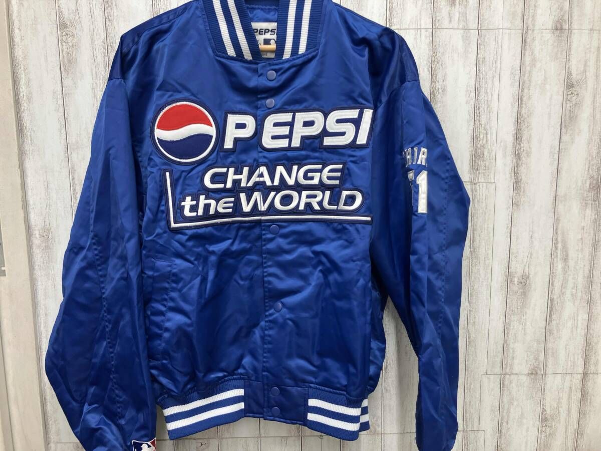 MLB×PEPSI/スタジャン/ CHANGE THE WORLD 2002 ICIRO SUZUKI ブルー