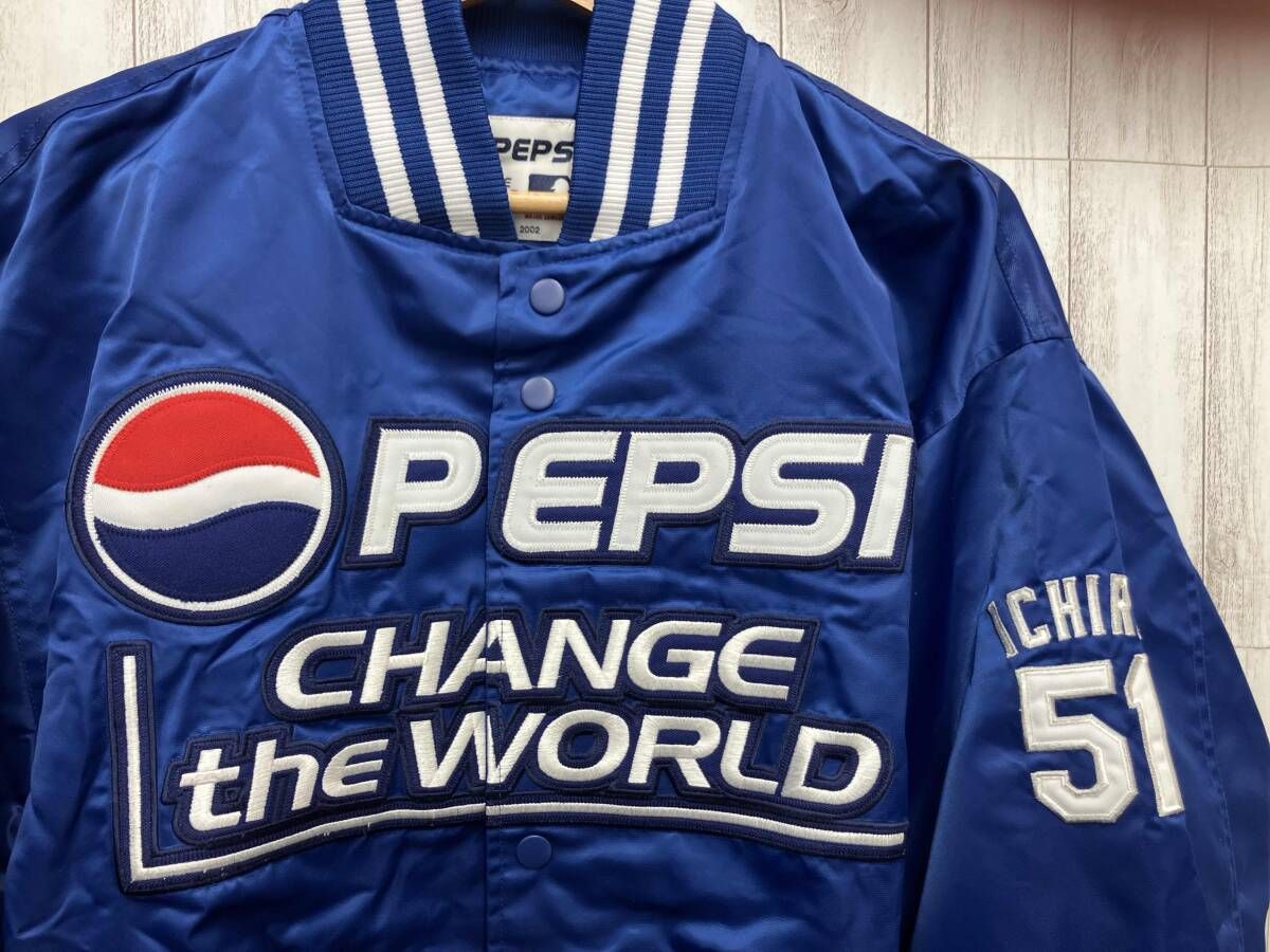 MLB×PEPSI/スタジャン/ CHANGE THE WORLD 2002 ICIRO SUZUKI ブルー