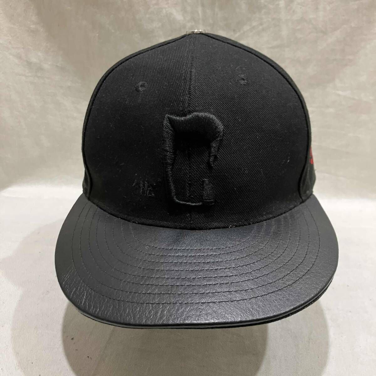 CVTVLIST キャップ 刺繍ロゴ レザーキャップ ブラック カタリスト