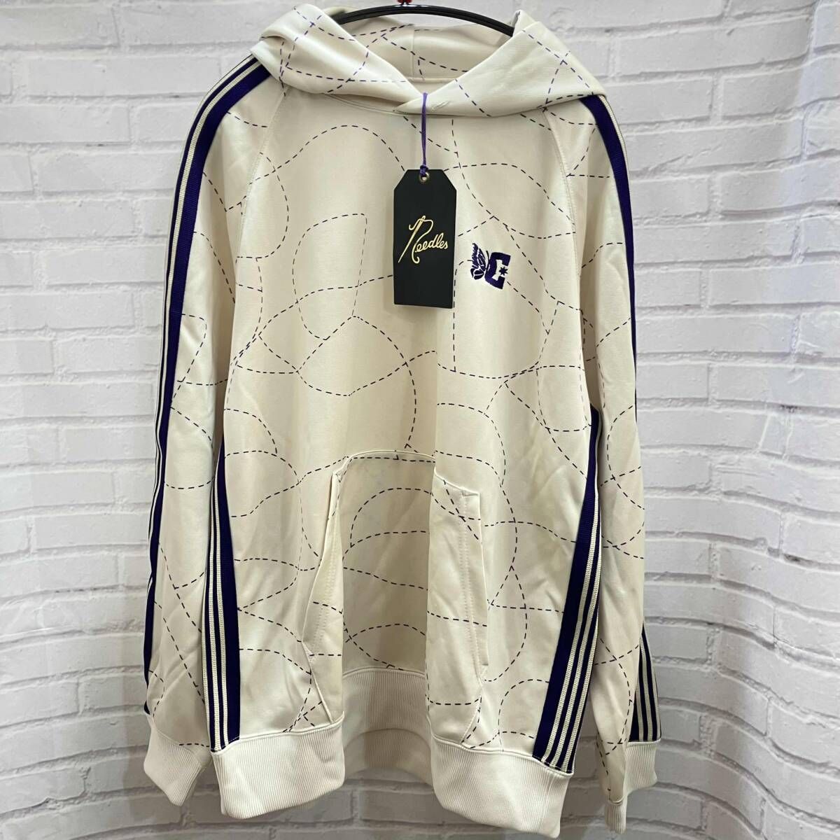 Needles × DC SHOES ニードルス×ディーシーシューズ Track Hoody Poly Smooth Printed MR 608 パーカー サイズM パープル