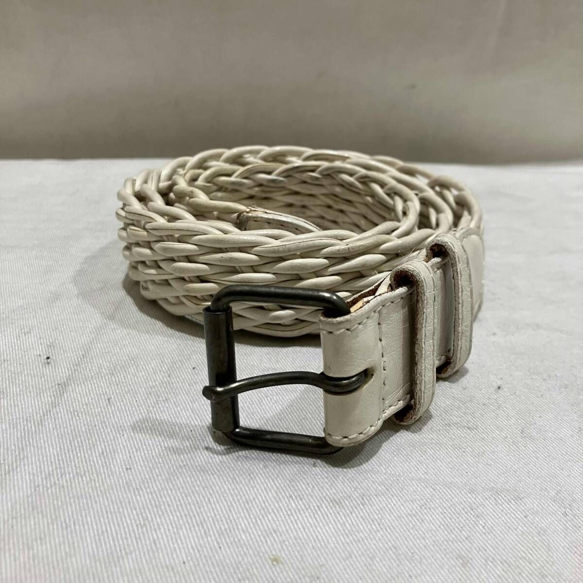 70 s ISSEY MIYAKE MEN メッシュベルト ホワイト イッセイミヤケメン