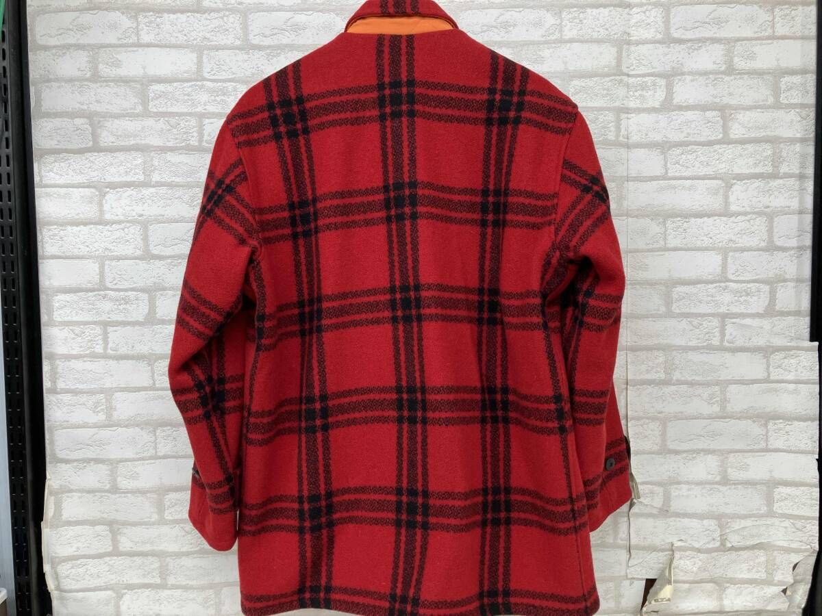 POLO COUNTRY ポロカントリー ウールジャケット リバーシブル レッド チェック メンズ 古着 状態考慮