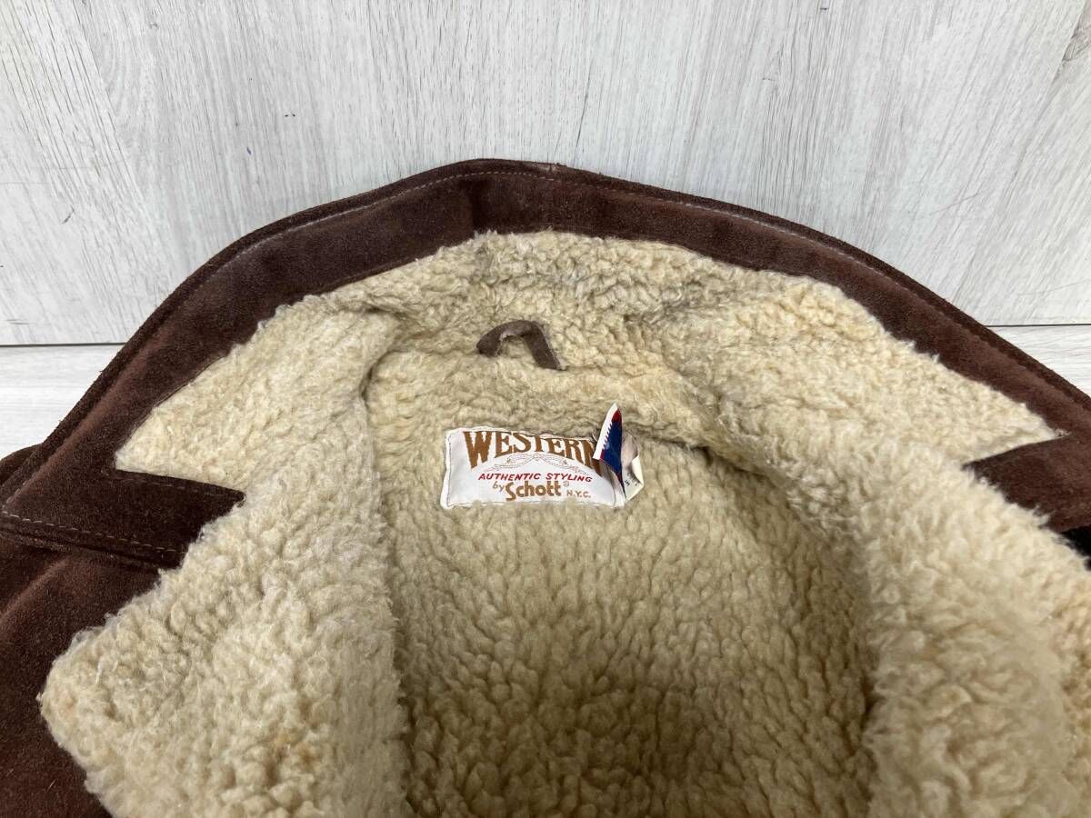 SCHOTT ショット スエードランチジャケット WESTERN ブラウン サイズ40 その他 ジャケット アウター メンズ