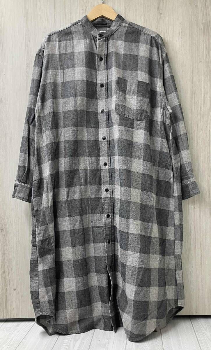 orslow オアスロウ フランネル チェック シャツワンピース フリーサイズ グレー