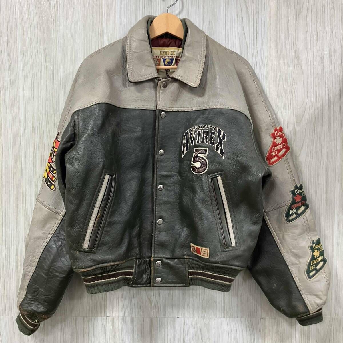 AVIREX アヴィレックス スタジャン STADIUM JACKET WILD BEARS カーキ サイズS