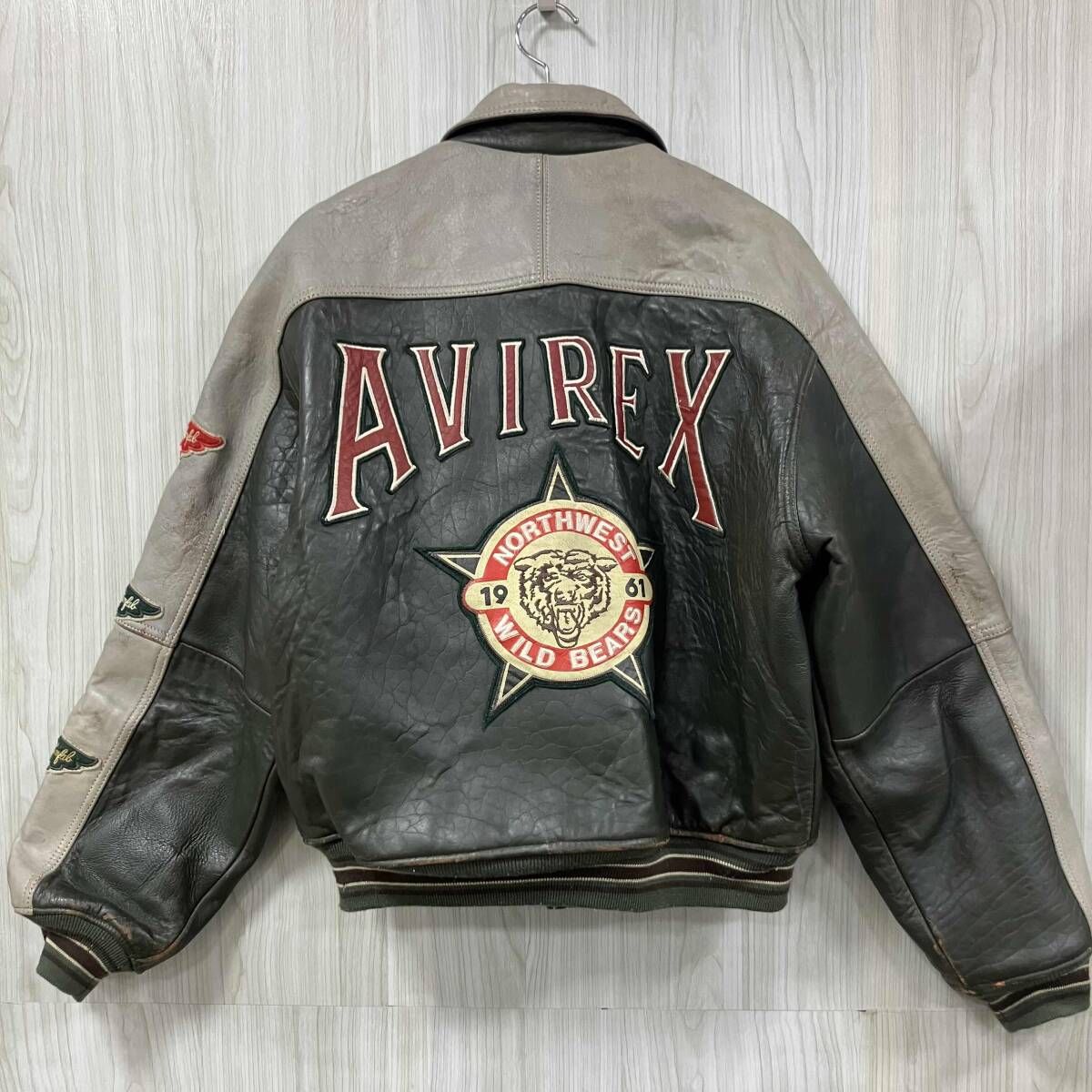 AVIREX アヴィレックス スタジャン STADIUM JACKET WILD BEARS カーキ サイズS