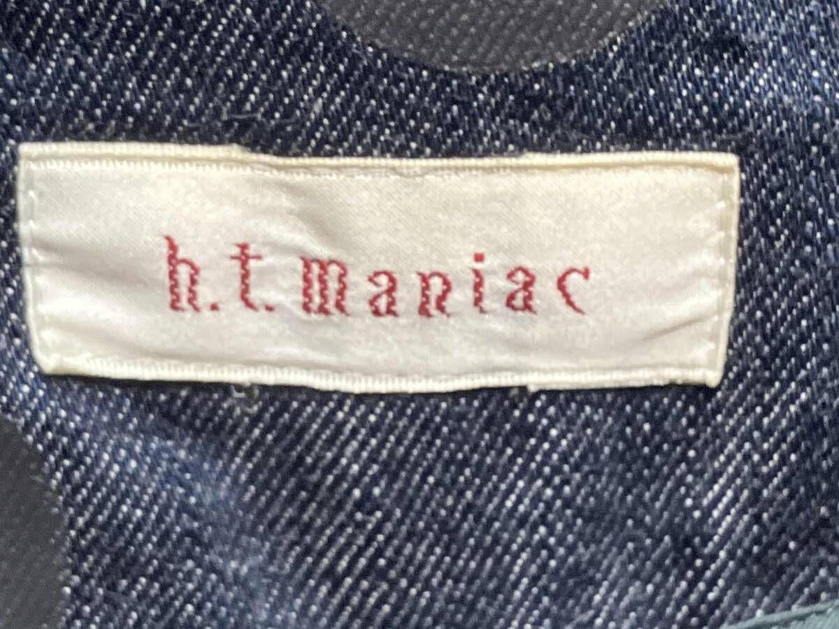 h.t.maniac テーラードジャケット 水玉柄 size free インディゴブルー 