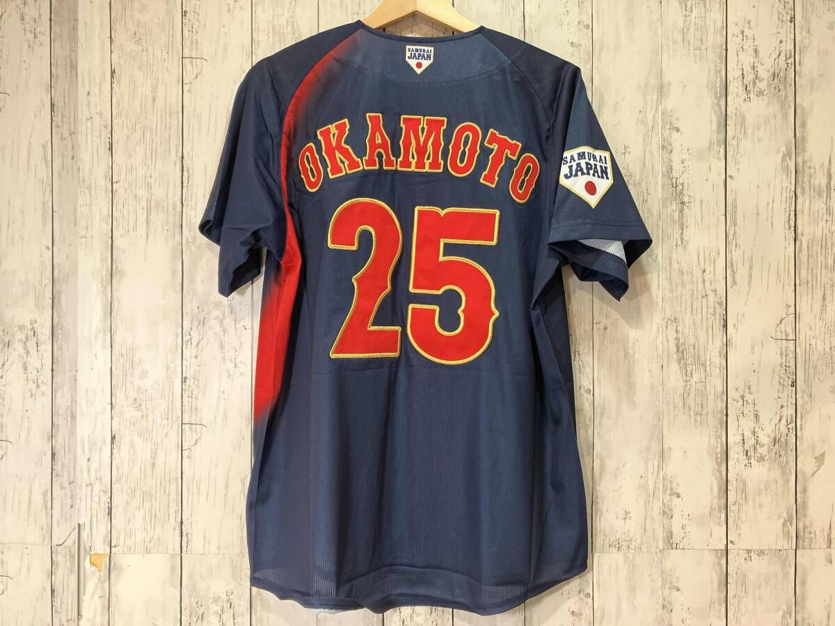 侍ジャパン 半袖ユニフォーム 岡本 和真 背番号25 M 紺 ネイビー