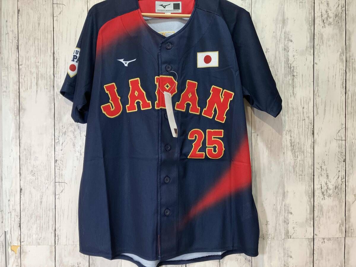 侍ジャパン 半袖ユニフォーム 岡本 和真 背番号25 M 紺 ネイビー
