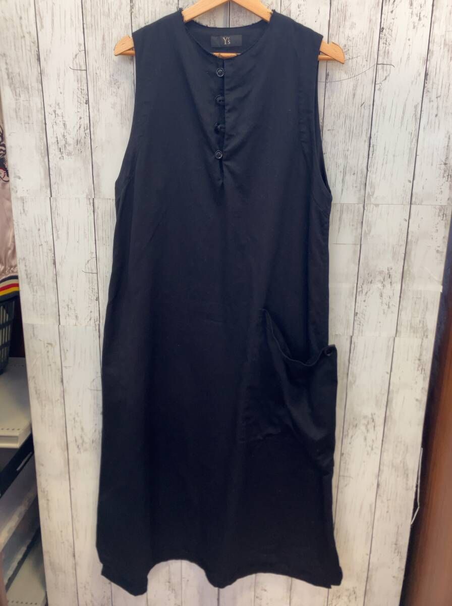 Y s ﾜｲｽﾞ ﾉｰｽﾘｰﾌﾞﾜﾝﾋﾟｰｽ ﾌﾞﾗｯｸ ｺｯﾄﾝ YN D 82 002 コットン