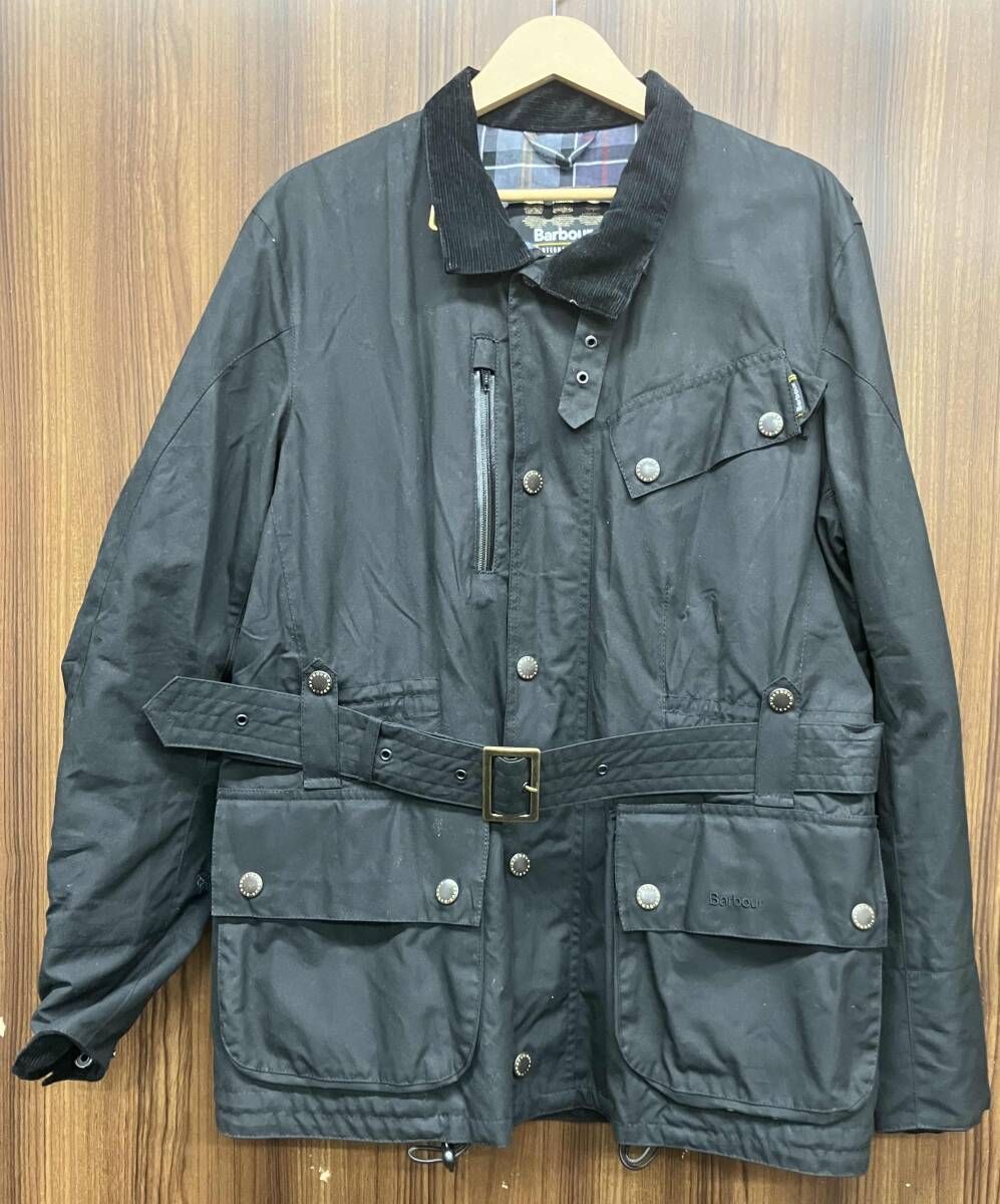 BARBOUR バブアー BEACON INTERNATIONAL ビーコン インターナショナル コート ブラック 襟コーデュロイ サイズL