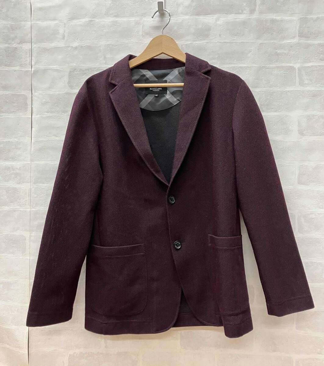 【BLACK LABEL CRESTBRIDGE】51P14-214-36 えんじ色ボタン2つ ジャケット 透け感あり