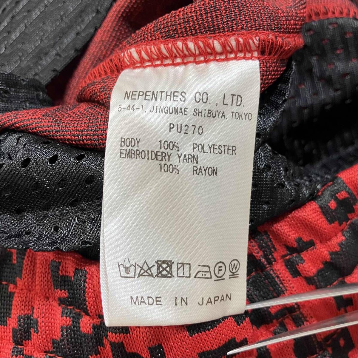  Needles ニードルス Track Pant Poly Jq PU 270 ロングパンツ トラックパンツ サイズS レッド ブラック スラックス パンツ