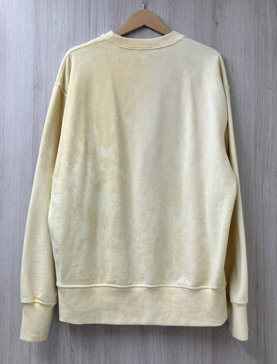 DIESEL ディーゼル S-MACS-G 1 メタルDロゴ オーバーダイ スウェット サイズS イエロー