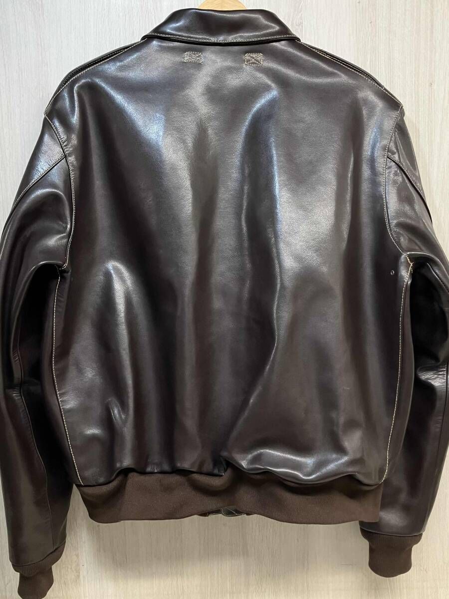 MORGAN MEMPHIS BELLE A-2 フライト ジャケット 本革 レザー ホースハイド 馬革 モルガン メンフィス ベル ミリタリー ブルゾン メンズ 44