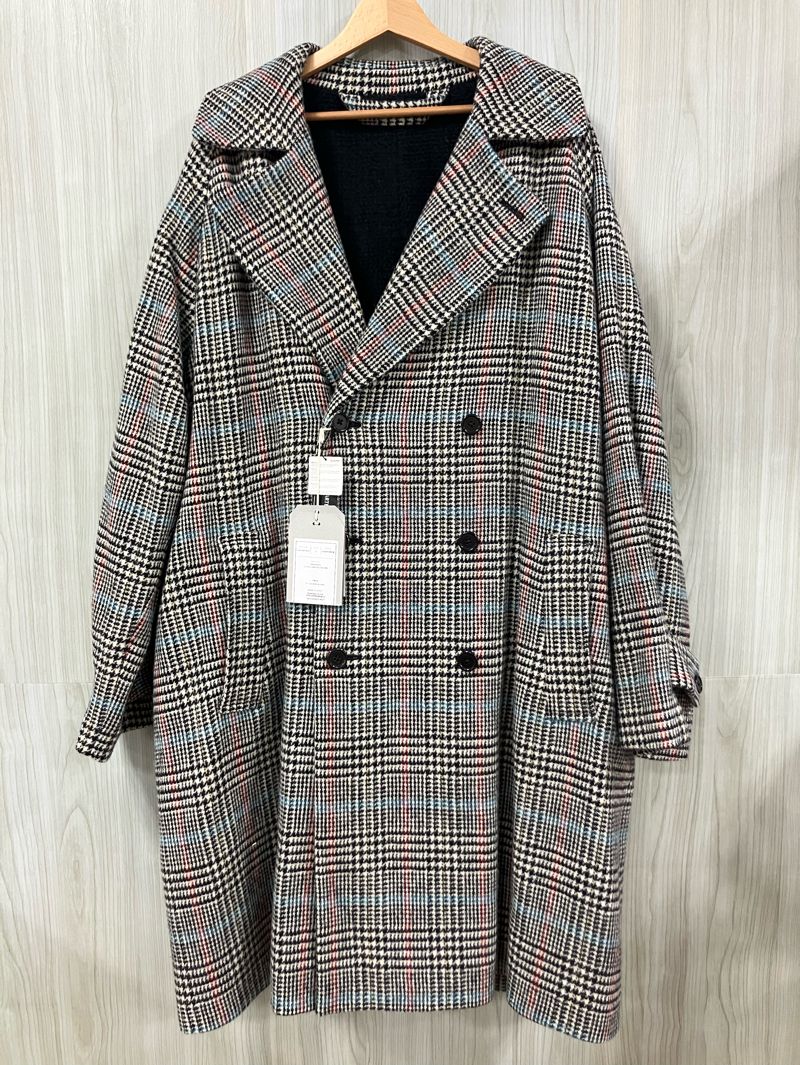 マーカウェア コート オーガニックサフォークツイードチェックトレンチコート ブラック サイズ3 A 19 C-02 C 001