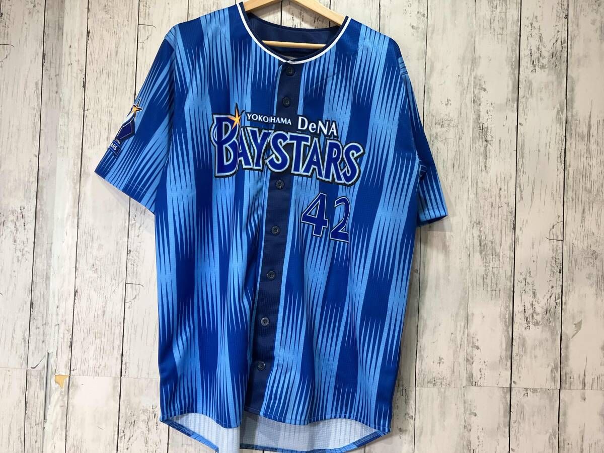 横浜DeNAベイスターズ 半袖ユニフォーム 42 ジャクソン ブルー L